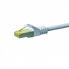 RJ45 Netzwerkkabel S/FTP (PiMF), mit CAT 7 Rohkabel, Weiß, 1m