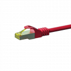 RJ45 Netzwerkkabel S/FTP (PiMF), mit CAT 7 Rohkabel, Rot, 1m