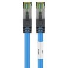 RJ45 Netzwerkkabel S/FTP (PiMF), mit CAT 8 Rohkabel, Blau, 0,25m