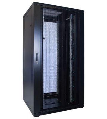 32 HE 19” Serverschrank, mit perforierter Fronttür (BxTxH) 800 x 800 x 1600mm 