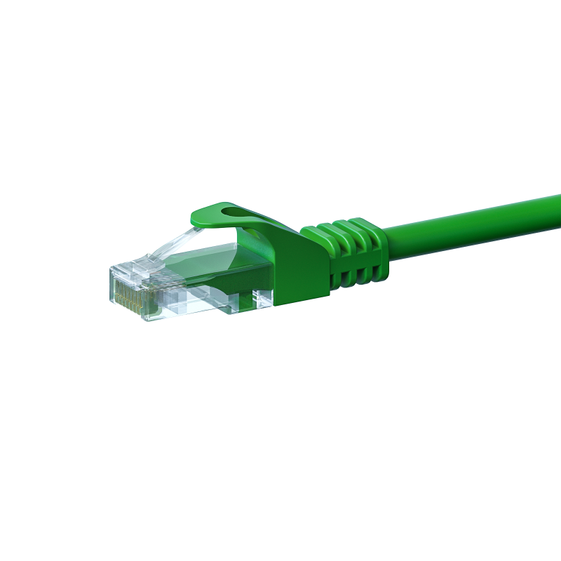 CAT5e Netzwerkkabel, U/UTP, 0.50 meter, Grün, 100% Kupfer