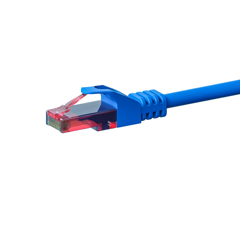 CAT6 Netzwerkkabel, U/UTP, 50 Meter, Blau, 100% Kupfer