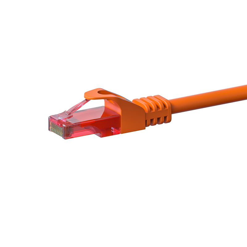 CAT6 Netzwerkkabel, U/UTP, 0.50 meter, Orange, 100% Kupfer