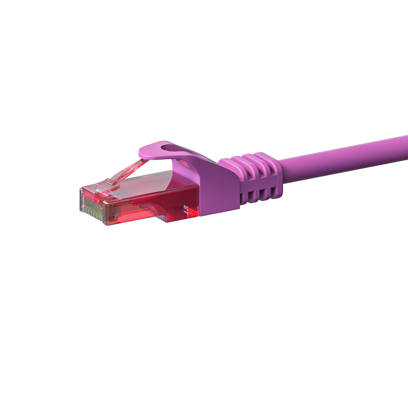 CAT6 Netzwerkkabel, U/UTP, 2 meter, Rosa, 100% Kupfer