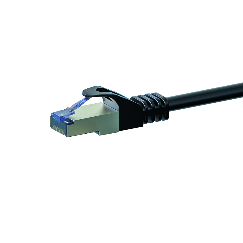 CAT 6a Netzwerkkabel LSOH - S/FTP - 0,50 Meter - Schwarz