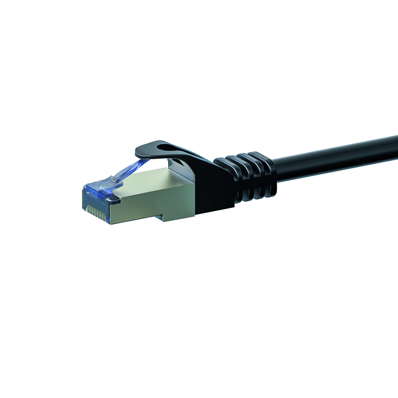 CAT 6a Netzwerkkabel LSOH - S/FTP - 1 Meter - Schwarz