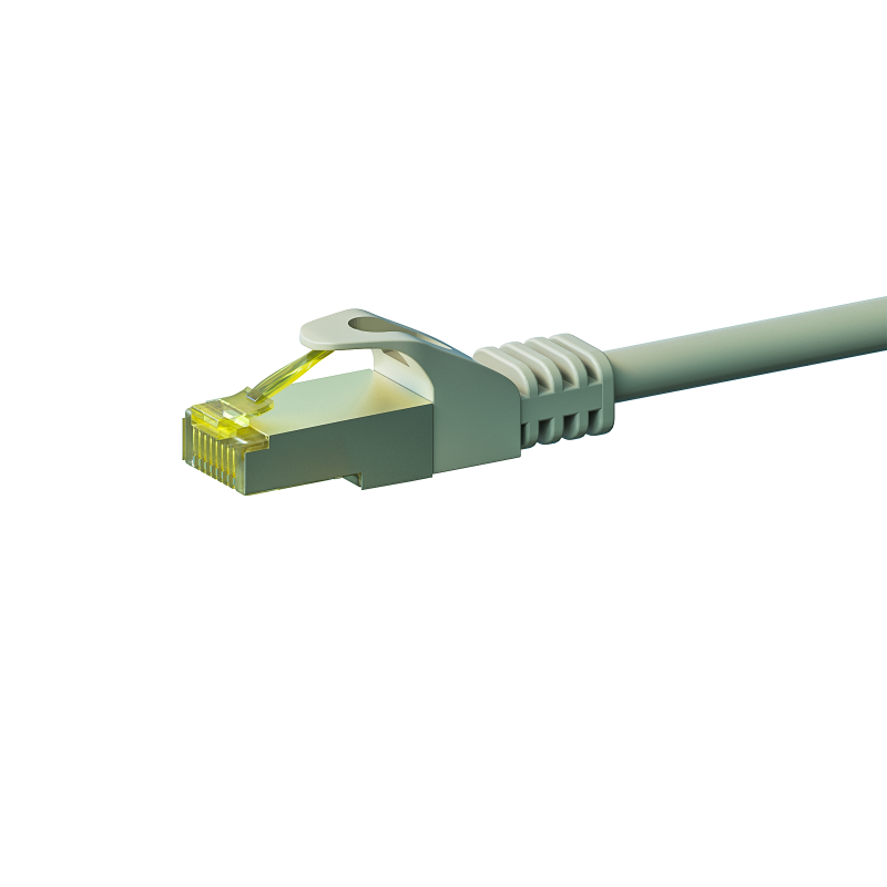 RJ45 Netzwerkkabel S/FTP (PiMF), mit CAT 7 Rohkabel, Grau, 2m