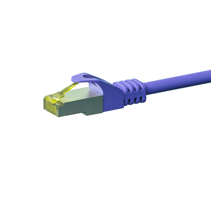  RJ45 Netzwerkkabel S/FTP (PiMF), mit CAT 7 Rohkabel, Violett, 50m