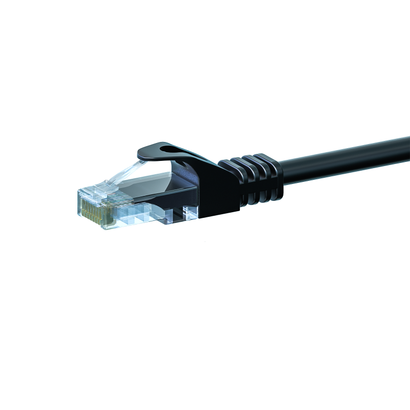 CAT 5e Netzwerkkabel U/UTP – 0.25 Meter -  Schwarz - CCA