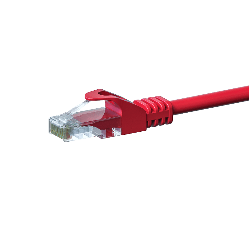 CAT 5e Netzwerkkabel U/UTP – 7,50 Meter -  Rot - CCA