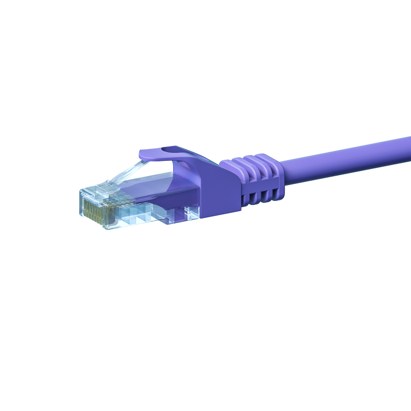 CAT 5e Netzwerkkabel U/UTP – 0.25 Meter -  Violett  - CCA