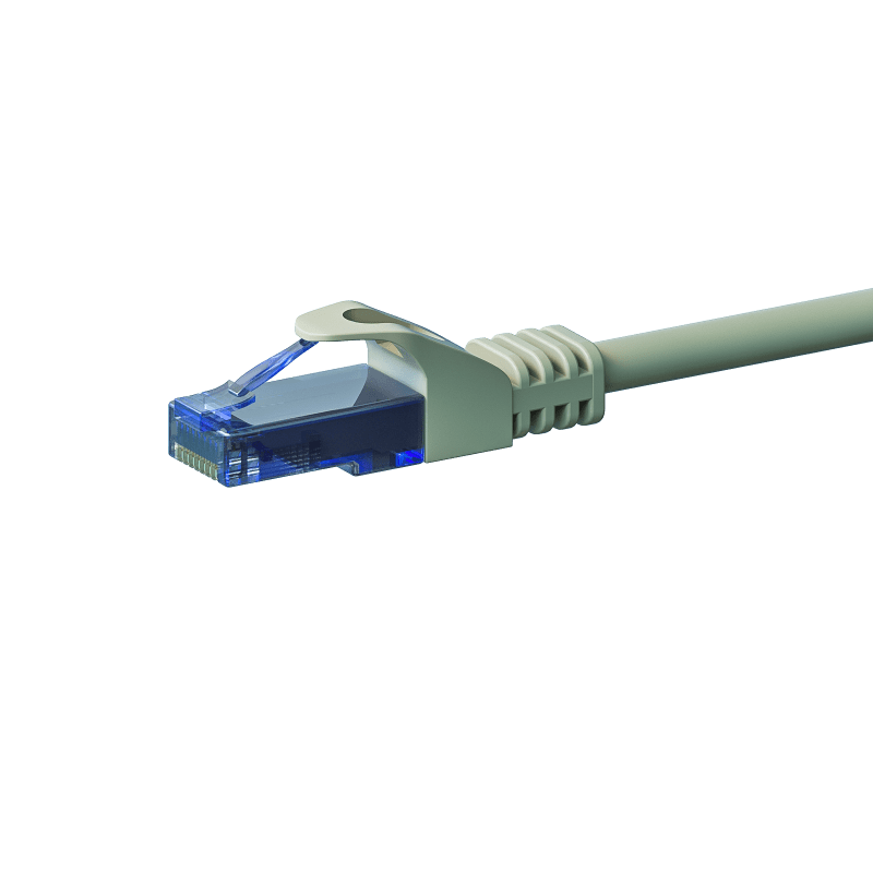 CAT6a Netzwerkkabel 100% Kupfer - U/UTP - 1 Meter - Grau